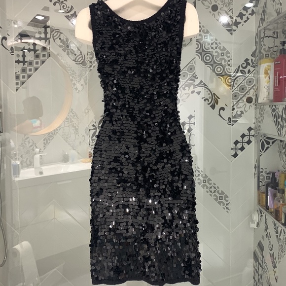 Vintage Dresses & Skirts - Like 🆕🌸VTG 90’ Beautiful Hand Sewn Sequins Little Black Dress